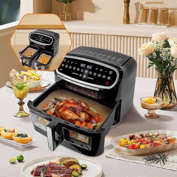 150 stk. Airfryer-foringer til Ninja Foodi engangs dobbeltforinger Brown One Size