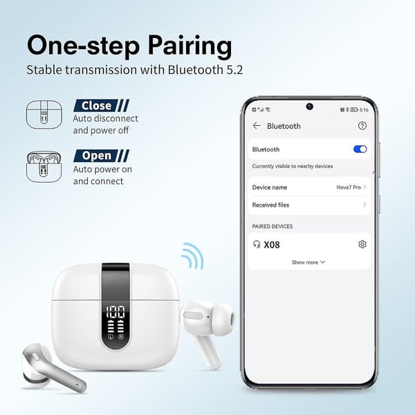 Trådløst Bluetooth-headset med mikrofon