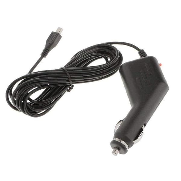 Mini USB-biladapter til biloplader, universelt strømkabel, biloplader, strømadapter til bærbart elektronisk tilbehør, GPS-navigation (ca. 3 m)