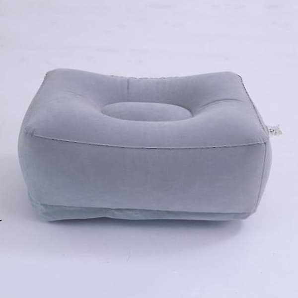 Inflatable Airplane Foot Rest Pillow Height Adjustable Durable Soft General Use Foldable Portable Dark Blue dark blue