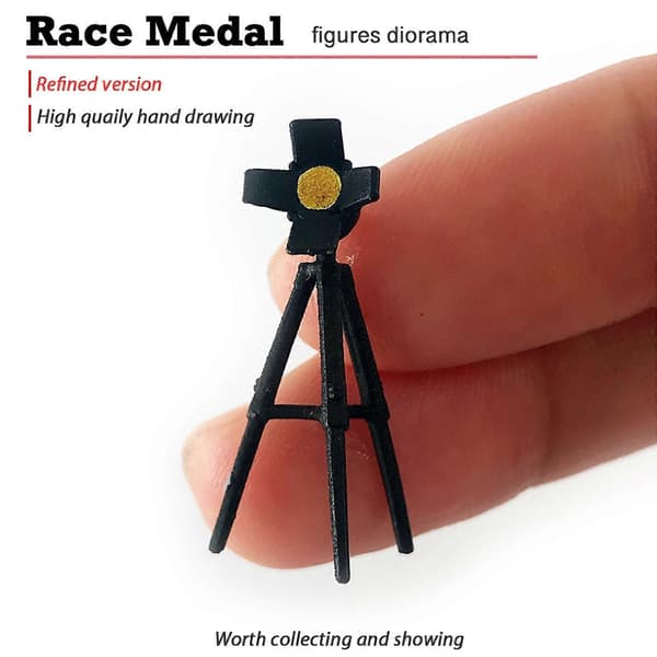 Miniatyr skyteutstyr i skala 1:64 til DIY mikrolandskap