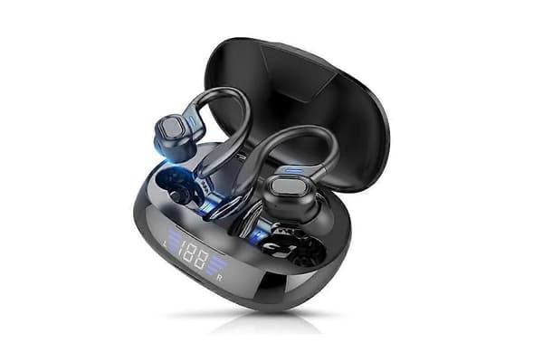 LED-skjerm Over-Ear Trådløse Ørepropper Bluetooth Hodetelefoner Innebygd Black One Size