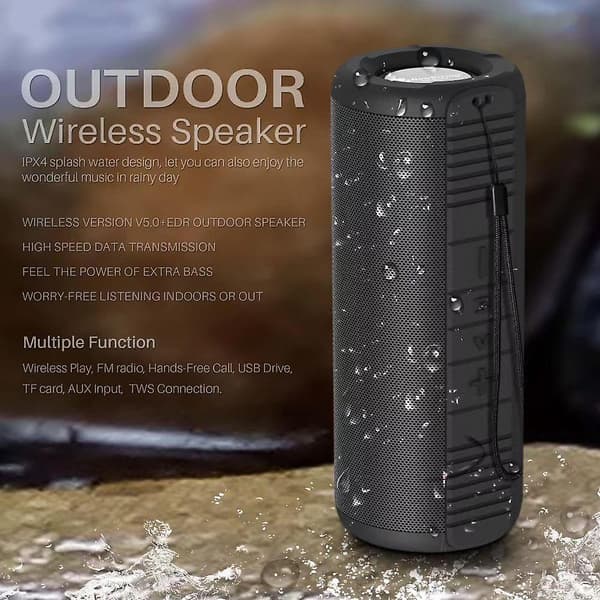 NR9019 TWS Bærbar Bluetooth-høyttaler Red