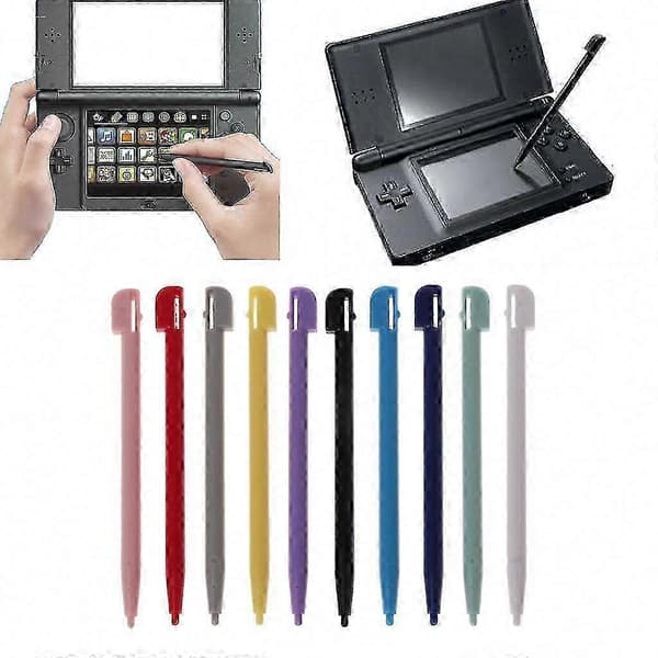 Touch Screen Stylus Pen 10 stk. til NDSL 3DS XL DS Lite NDS DS Svart