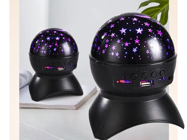 Stjerneprojektor nattlampe stjerne LED høyttaler Bluetooth USB-projektor 260