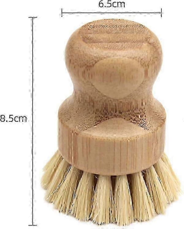 2025 Diskborste i trä med naturlig bambu, naturligt grå, trä