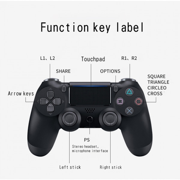 PS4-kontroller med pekplatta och sexaxlig vibration PS4 ha—ca S