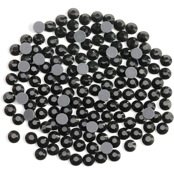 6000 kpl Mustia Hotfix Strassikiviä Askarteluun, SS10, 2,7-2,9 mm Musta Black SS10