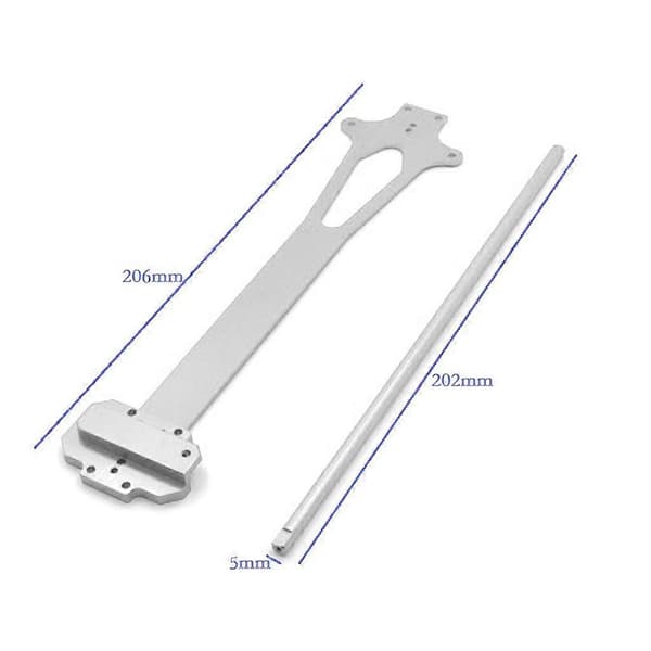 Metall RC-aksel og -plate for 124019 1/12 RC modellbil erstatningsdeler Silver