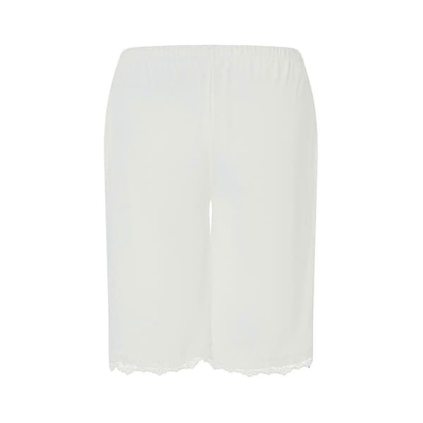 2025 Kvinders Satin Culottes Lingeri Shorts til Sengetid Beige M