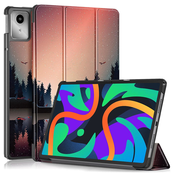 För Lenovo Tab M11 (Xiaoxin Pad 11 2024) Trifold Stand Cover Mönster Auto Sleep Wake Tablet Case Multicolor Style C Lenovo Tab M11 (Xiaoxi