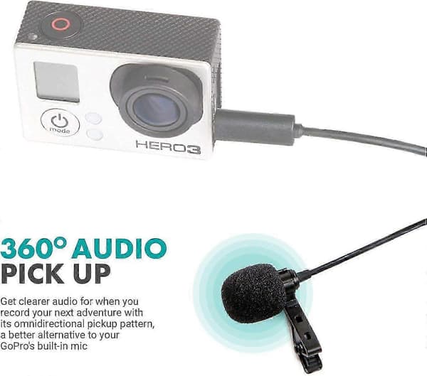 2025 Seneste Model 100 Clip-on Lavalier Mikrofon Kompatibel Med Gopro