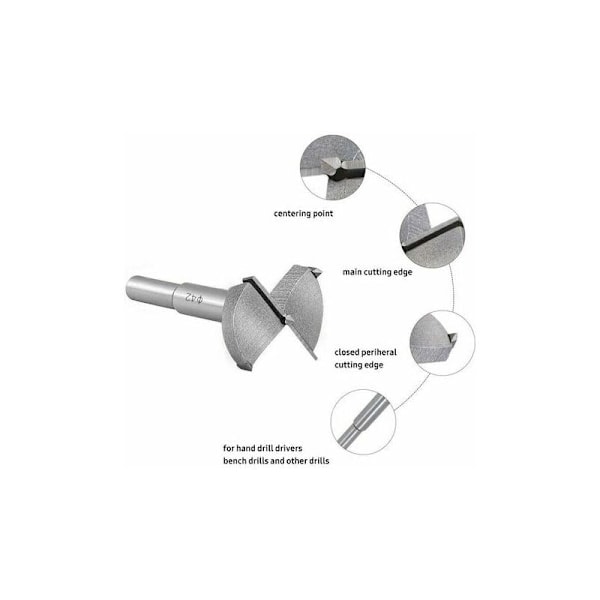 Träborr, 42MM Karbid Träförsänkare, Sfärisk Träinstallation