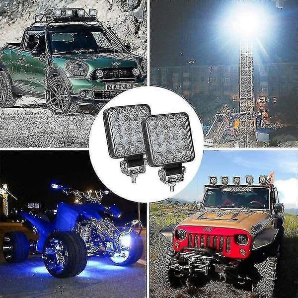 2024 4 stk LED arbeidslys 3 tommer 48W LED arbeidslys spotlight tåkelys -HGDMV