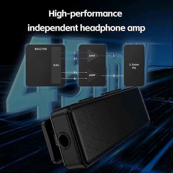 FiiO BTR11 Bluetooth 5.3-mottaker LDAC 3,5 mm trådløs lydhodetelefonforsterkeradapter hvit White