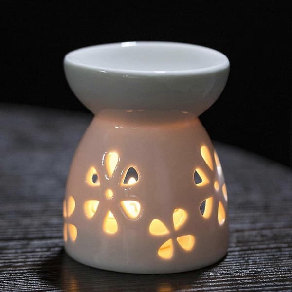 Telys Voks Smeltevarmer, Romantisk Keramisk Telysestake, Urne Hjemmedekorasjon Eterisk Olje Røkelse Aroma Diffuser C
