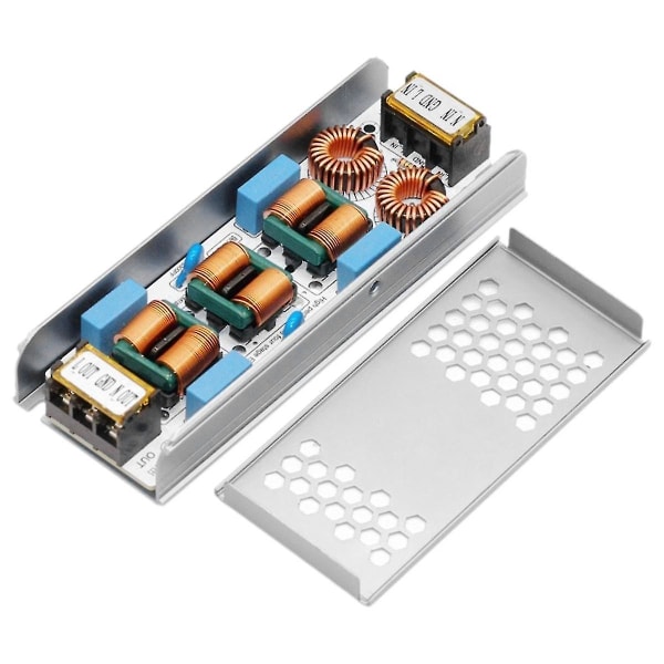 6A EMI-filter 4-trins elektromagnetisk interferensundertrykker Common Power EMC-lydforstærkerrenser med skal