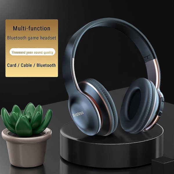 Högkvalitativt och hantverksmässigt Bluetooth-headset Trådlöst samtalsheadset Subwoofer Live 5.0 Bluetooth-headset Black