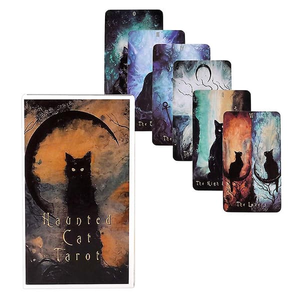 Haunted Cat Tarot-korttien ennustuskohtalon ennustamispeli perhejuhliin