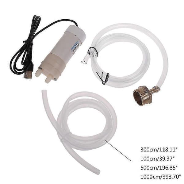 5V2A USB Mini Vattenpump med Slang 4L/min Självsugande Pump