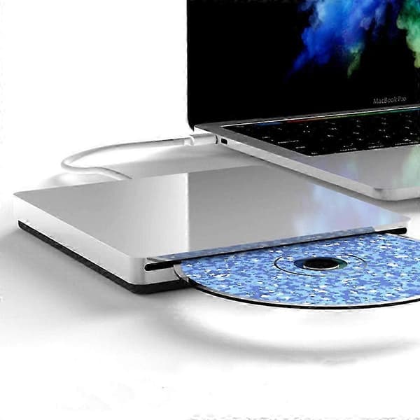 2025 Ultra Slim USB Type C Ekstern DVD CD-drev - Bærbart SuperDrive til MacBook Air Pro iMac