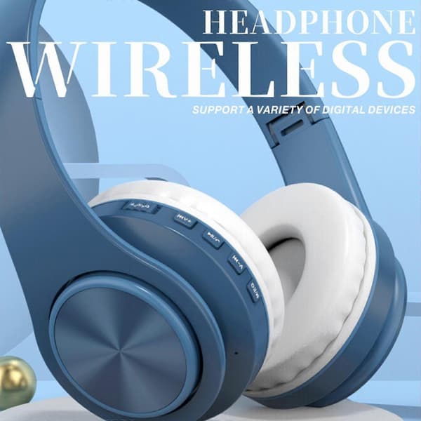 25-26 Bluetooth-headset med mikrofon Trådlöst headset med mikrofon Bluetooth 5.0 Headset 10 timmars arbetstid Brusreducerande Bluetooth-headset PUW1048 Blue
