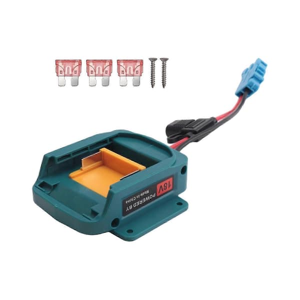Strømhjulsadapter til 18V batteri med ledningsnetstik og sikring til Peg-Perego 12 Volt strømhjul
