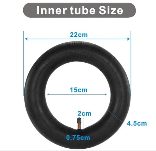 2-pack 8,5 tums innerdäck Xiaomi (M365, Pro, 1S, Pro, Essential) Svart black