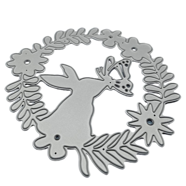 Wreath Bunny Metal Cutting Dies Stencil Diy Scrapbooking Album Paper Card Template Mold Embossing Craft Decoration