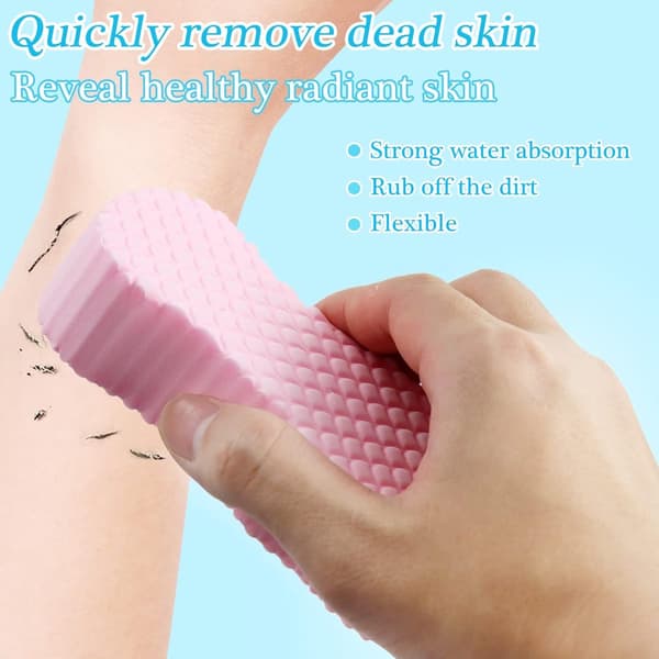 4 Pieces - Bath Sponge - 13*3*6.5 cm - Scrub Miracle Sponge - Ultra Soft Bath Sponge - Exfoliating Bath Sponge