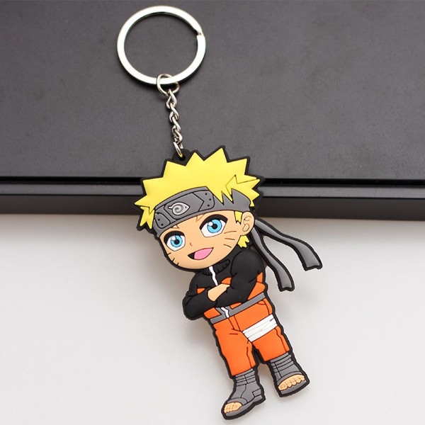 Naruto figur silikone nøglering Nøglering Anime Fans Mini Gave Naruto Uzumaki