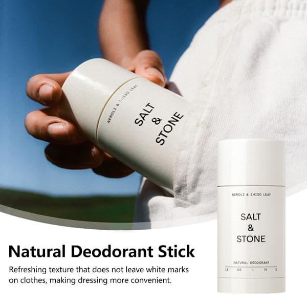 Salt # Stone Unisex Black Oud Extra_Strength Aluminiumfri Deodorant # V White 1pcs