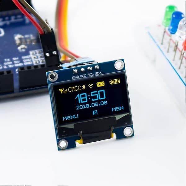 0,96 tum 5 st OLED I2C-displaymodul för Arduino Raspberry PI 128x64 pixel IIC seriell självlysande displaymodul