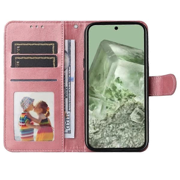 8a PU læderpung etui - Flere farver tilgængelige, Pink