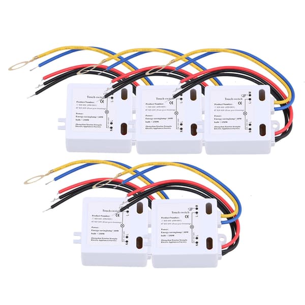 5 stk XD-609 4-modus av/på berøringsbrytersensor for 220V wolframlampe