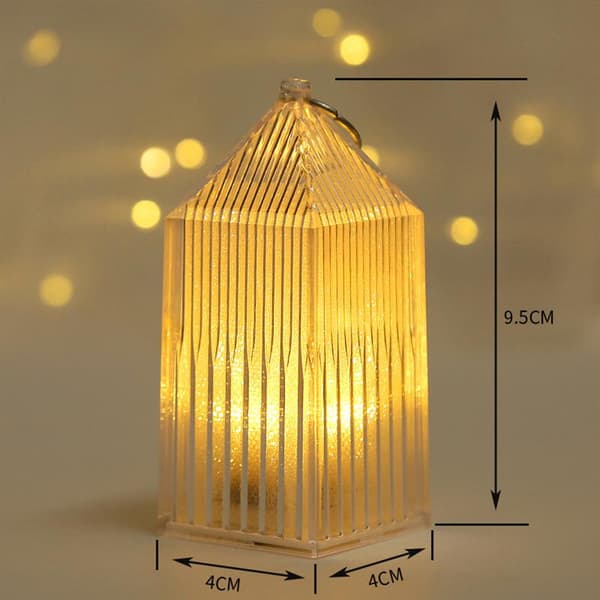 Halloween LED Lantern Light, liten retrostil Flameless scarecrow