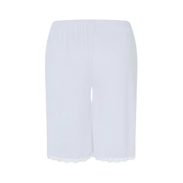 2025 Kvinders Satin Culottes Lingeri Shorts til Sengetid White XL
