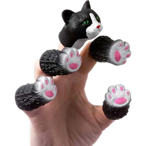 Black Cat Finger Puppet Set, Animals Puppet Show Theater Props, Novelty Toys Weird Stuff Gifts