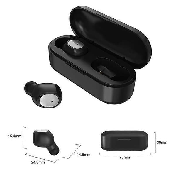 Q2 TWS Bluetooth 5.0 Binauraalinen Stereo Langaton Urheilu Bluetooth Kuuloke White