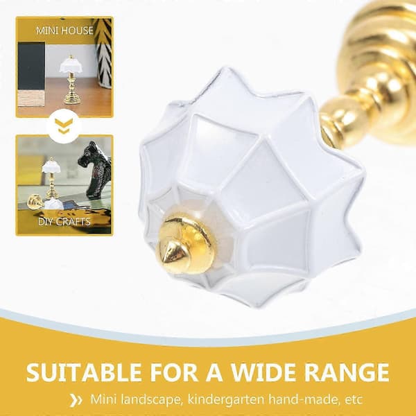 1 stk. Mini Træ Natbordslampe Dekorativ Lysmodel til Minihusindretning