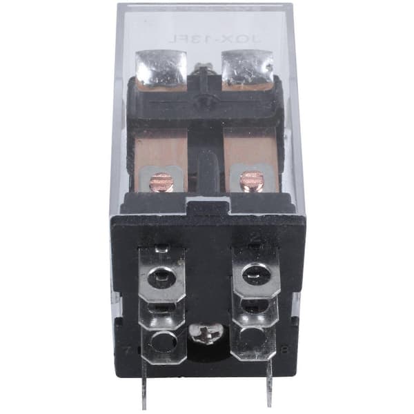 2X JQX-13F LY2 AC 24V spole 8-benet DPDT rød LED elektromagnetisk relæ Clear  black