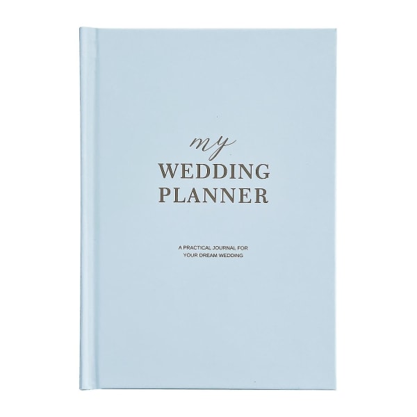 Bryllupsplanlægningsbog og arrangør Den komplette brudeplanlægningsjournal for forlovede par A5 Hard A Blue