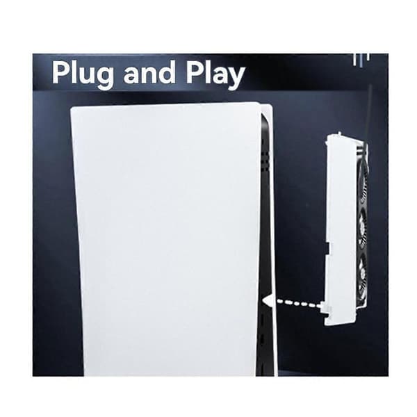 PS5 Kylfläkt Tystare Fläkt LED-ljus USB3.0 Hubbar