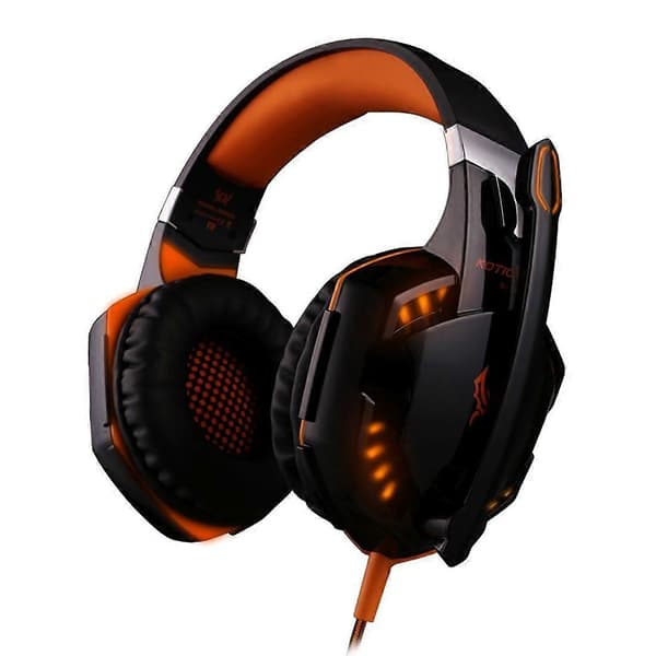 KOTION EACH Over-ear spillhodesett Orange Black