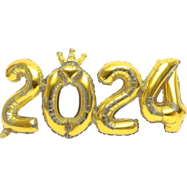 1 sæt 2024 nummer design aluminiumsfolie nytårs ballon dekorative balloner Fest dekorative balloner