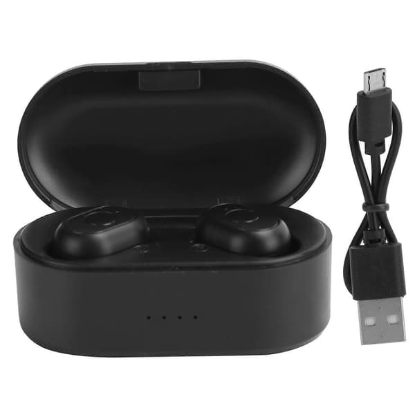 Y80 Trådløst Bluetooth-headset In-Ear Binaural Stereo-headset Bluetooth 5.0-headset (sort) Svart