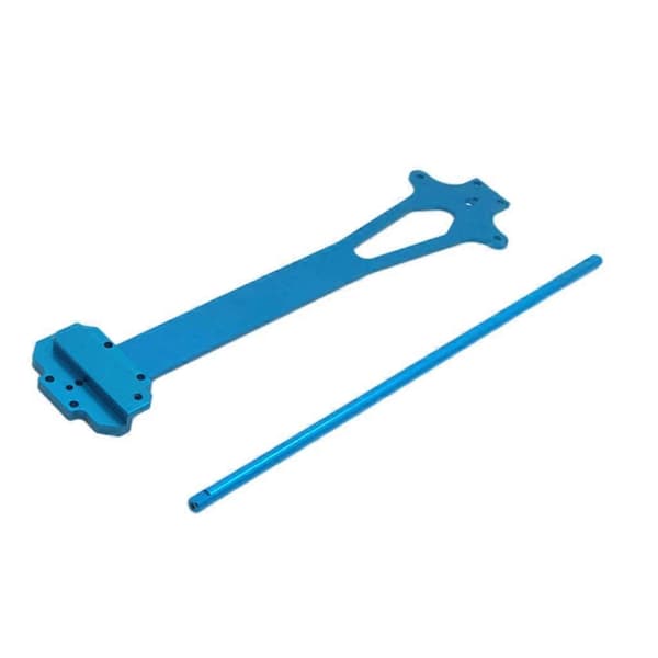 Metal RC Aksel og Plade til 124019 1/12 RC Modelbil Erstatningsdele Blue