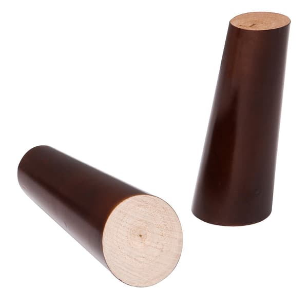 4x Møbelben i tre til seng, bord, sofa, 150 mm valnøttfarge med skruer