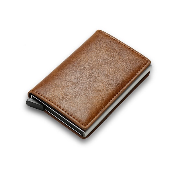 Carbon RFID - NFC-skyddad Plånbokskortfodral 6 Kort Brun One Size Brown