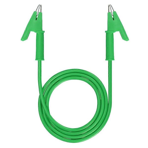 5 STK Dobbeltendede Krokodille Alligator Clips Test Ledningskabel med Isolator Clips